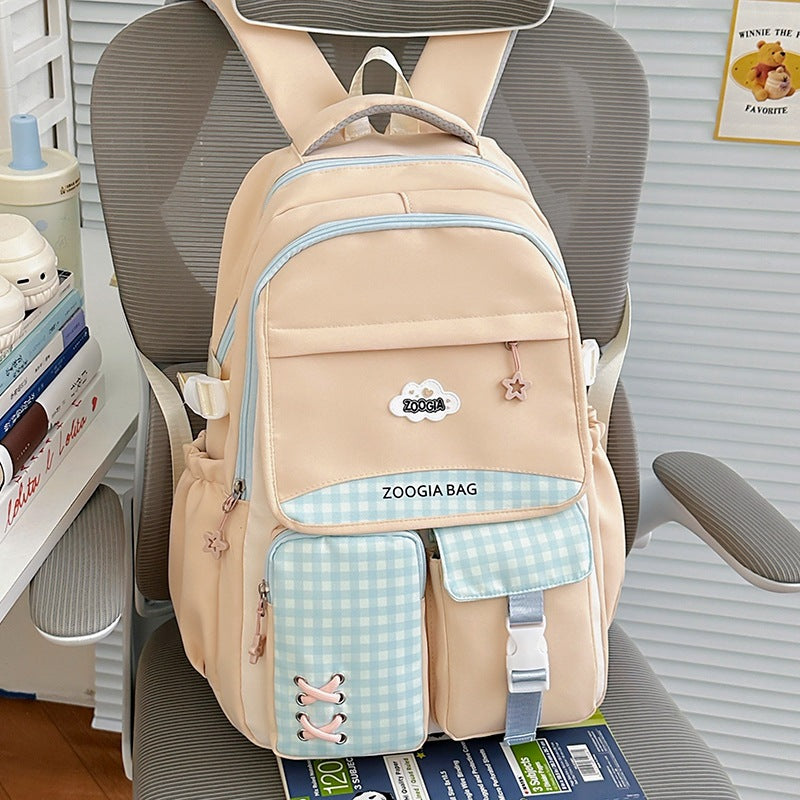 Stylische Multi-Taschen-Schulrucksack Brehn
