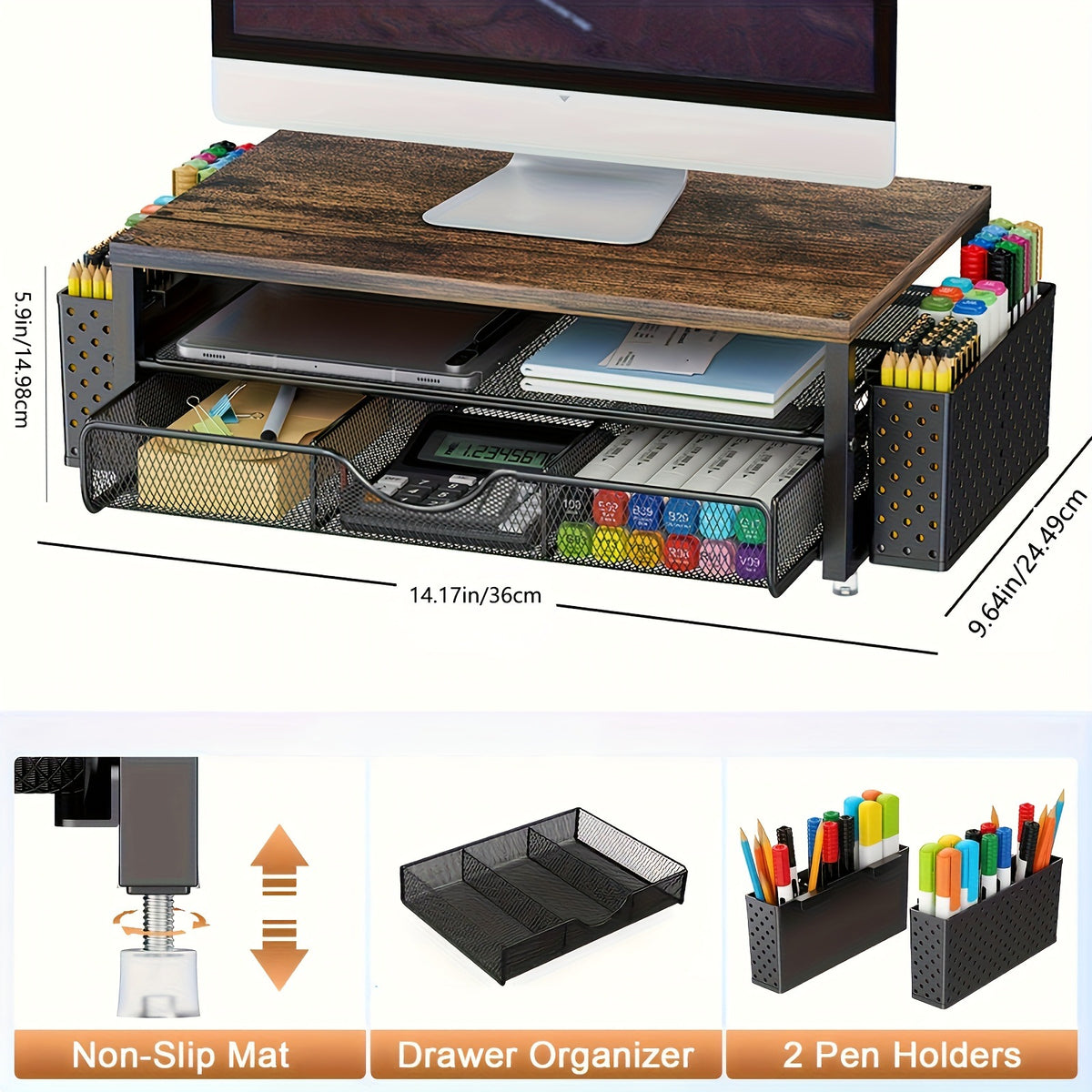 Mesh Schreibtisch Organizer Ständer