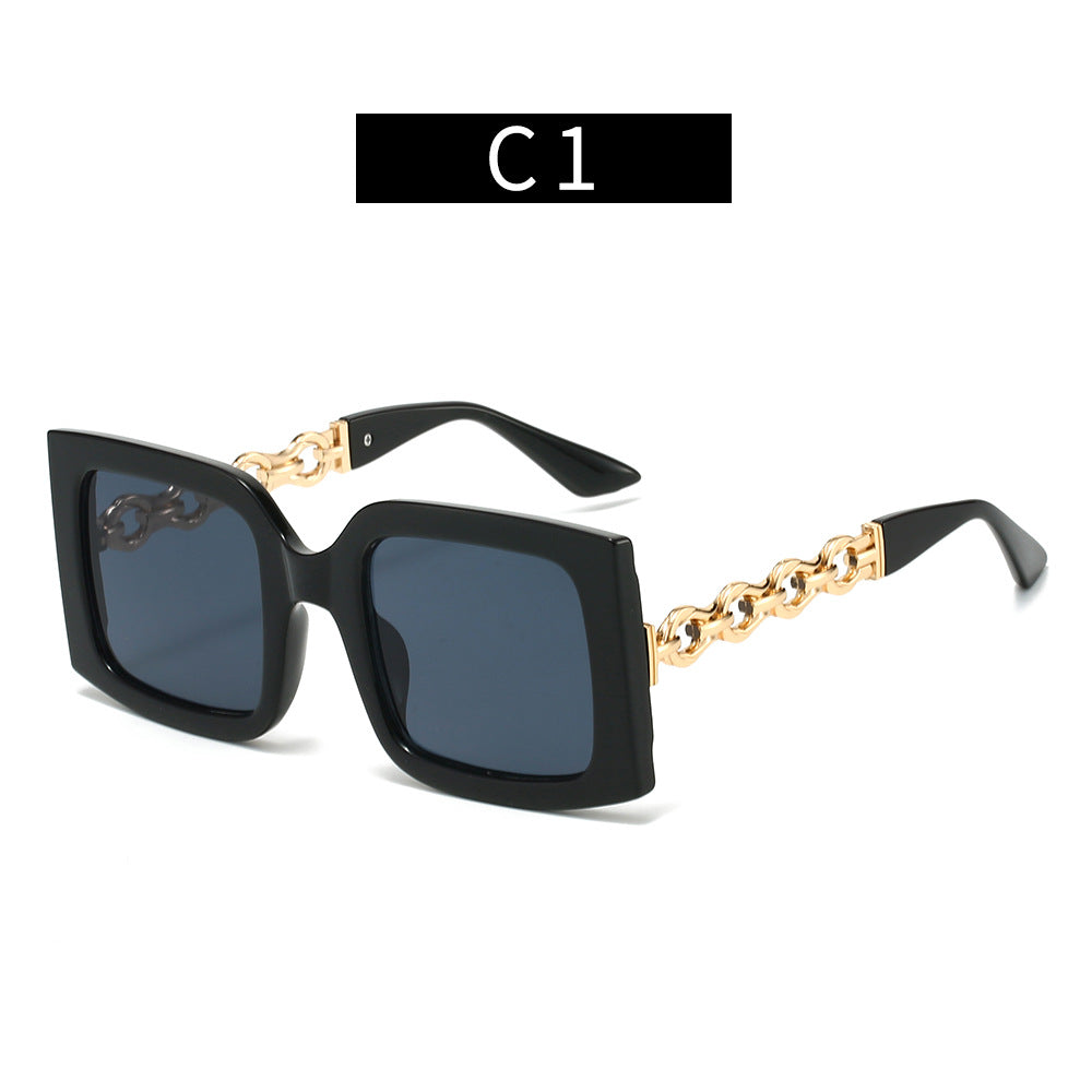 Damen elegante Sonnenbrille mit luxuriösen Kettendetails Brehn