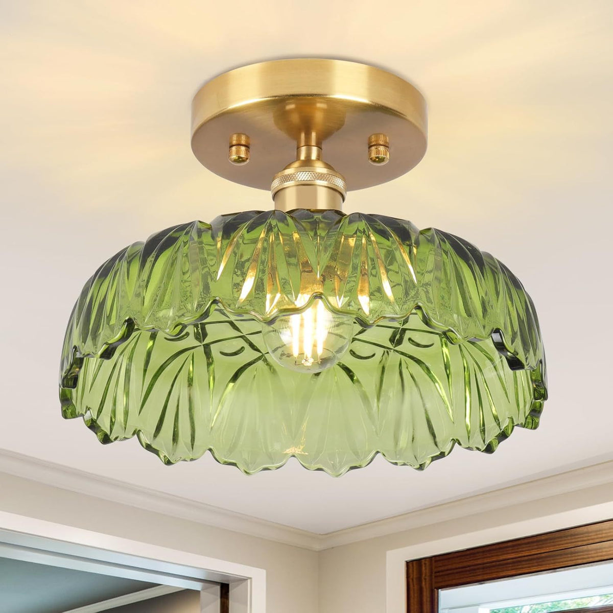 Elegante Glas-Deckenleuchte