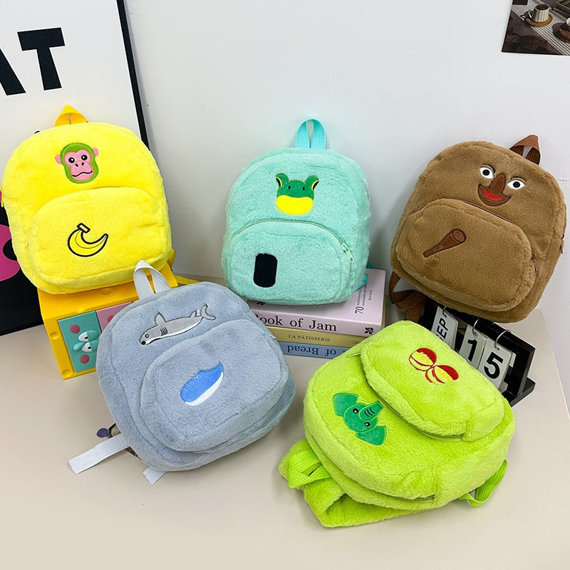 Plüsch-Kinderrucksack mit Niedlichem Affenmotiv Brehn