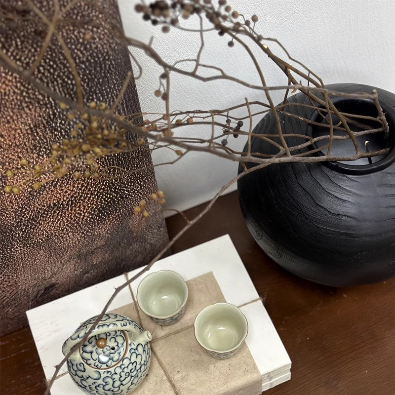 Elegante Artisan Dekorative Holzvase