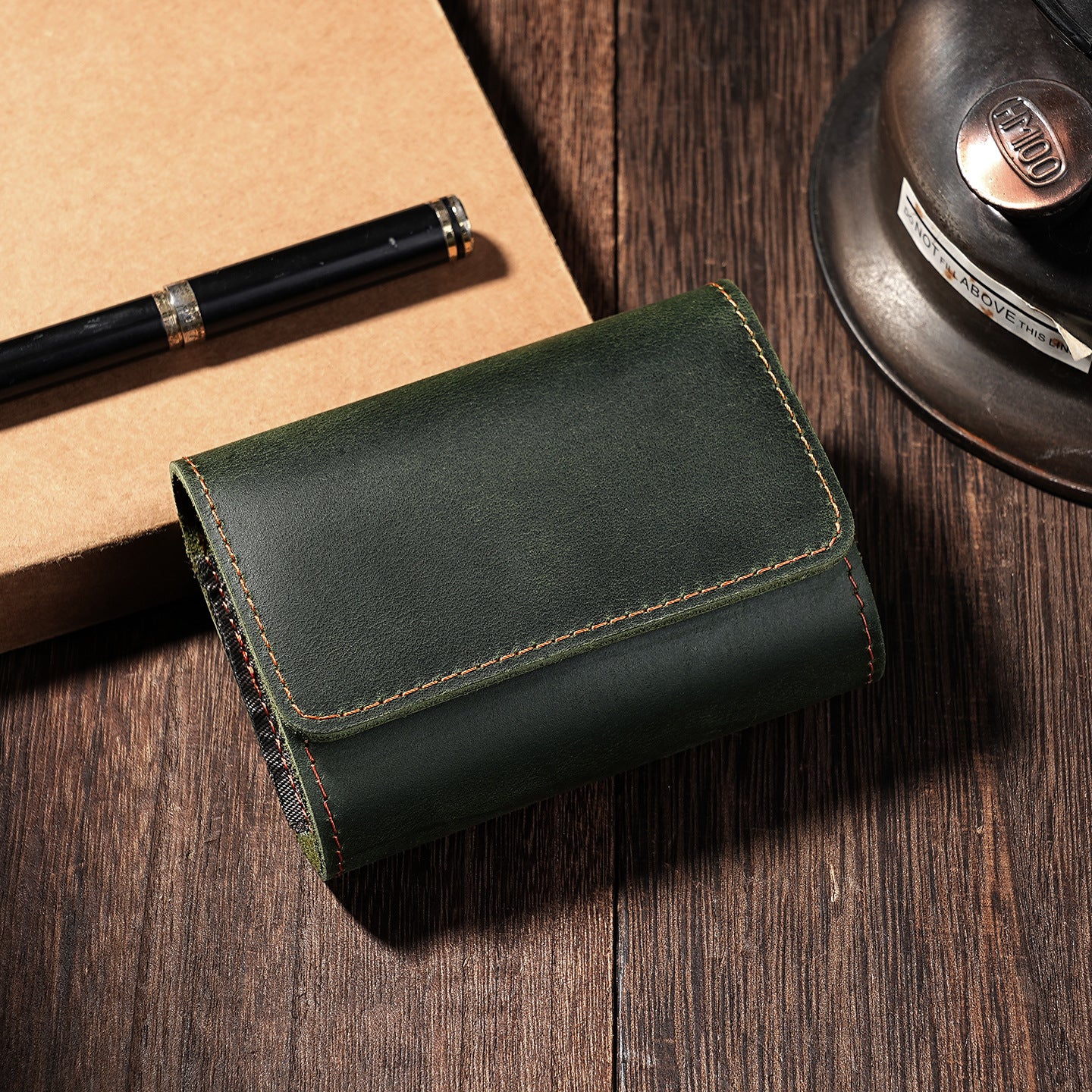 Klassische Lederfach Brieftasche