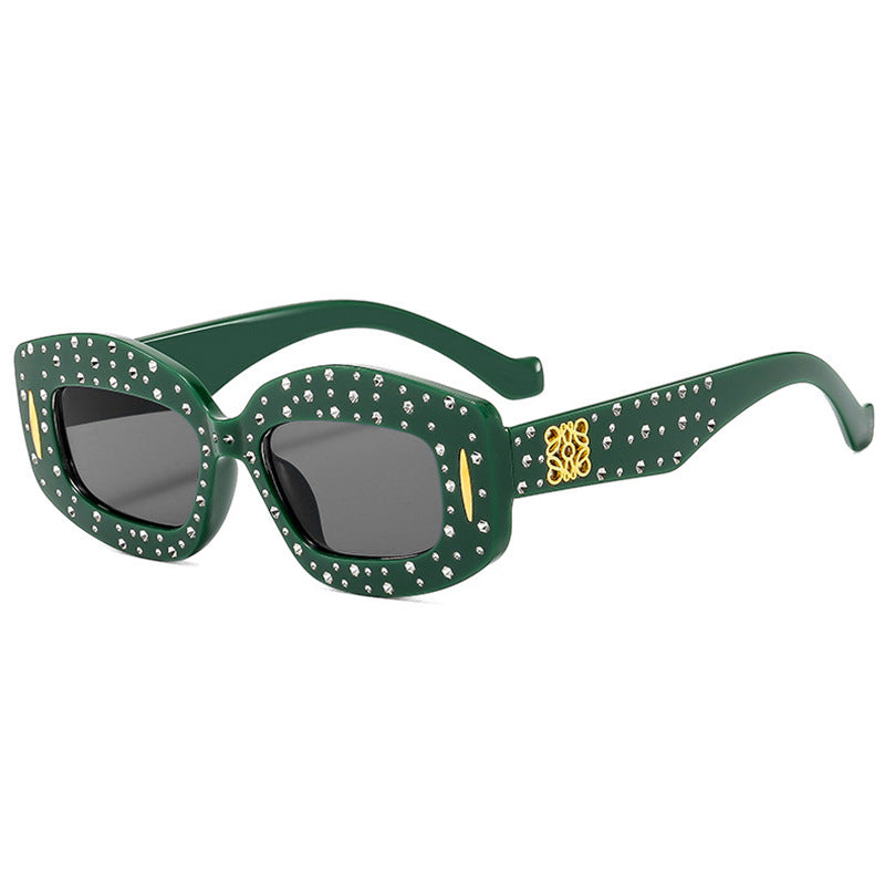 Damen auffällige Sonnenbrille mit glamourösem Strassdetails Brehn
