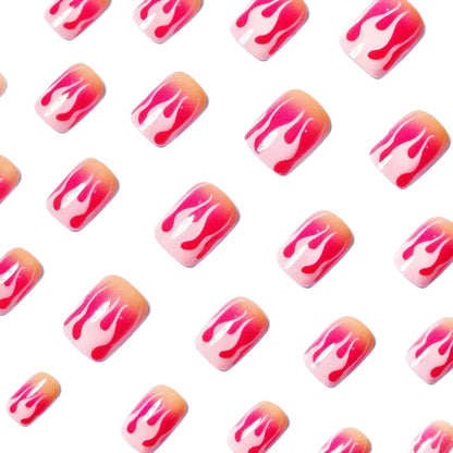 Künstlerische Flamme Tropf Nagelkunst Brehn