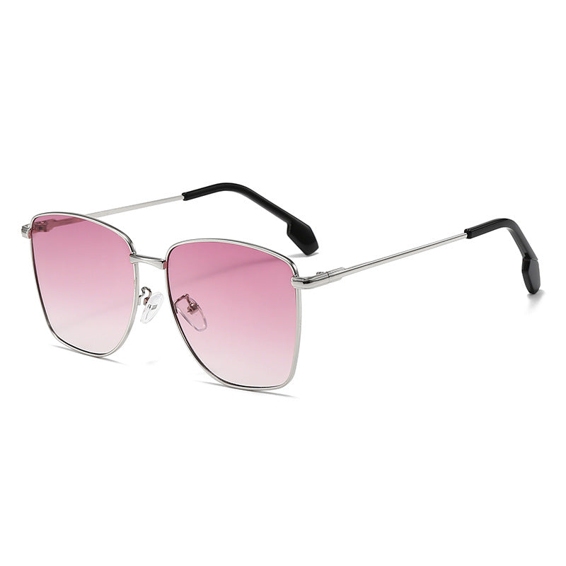 Geometrische Übergroße Flieger-Sonnenbrille