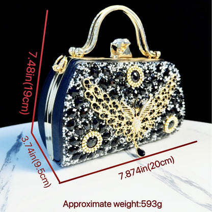 Prunkvoller mit Juwelen besetzter Abend-Clutch