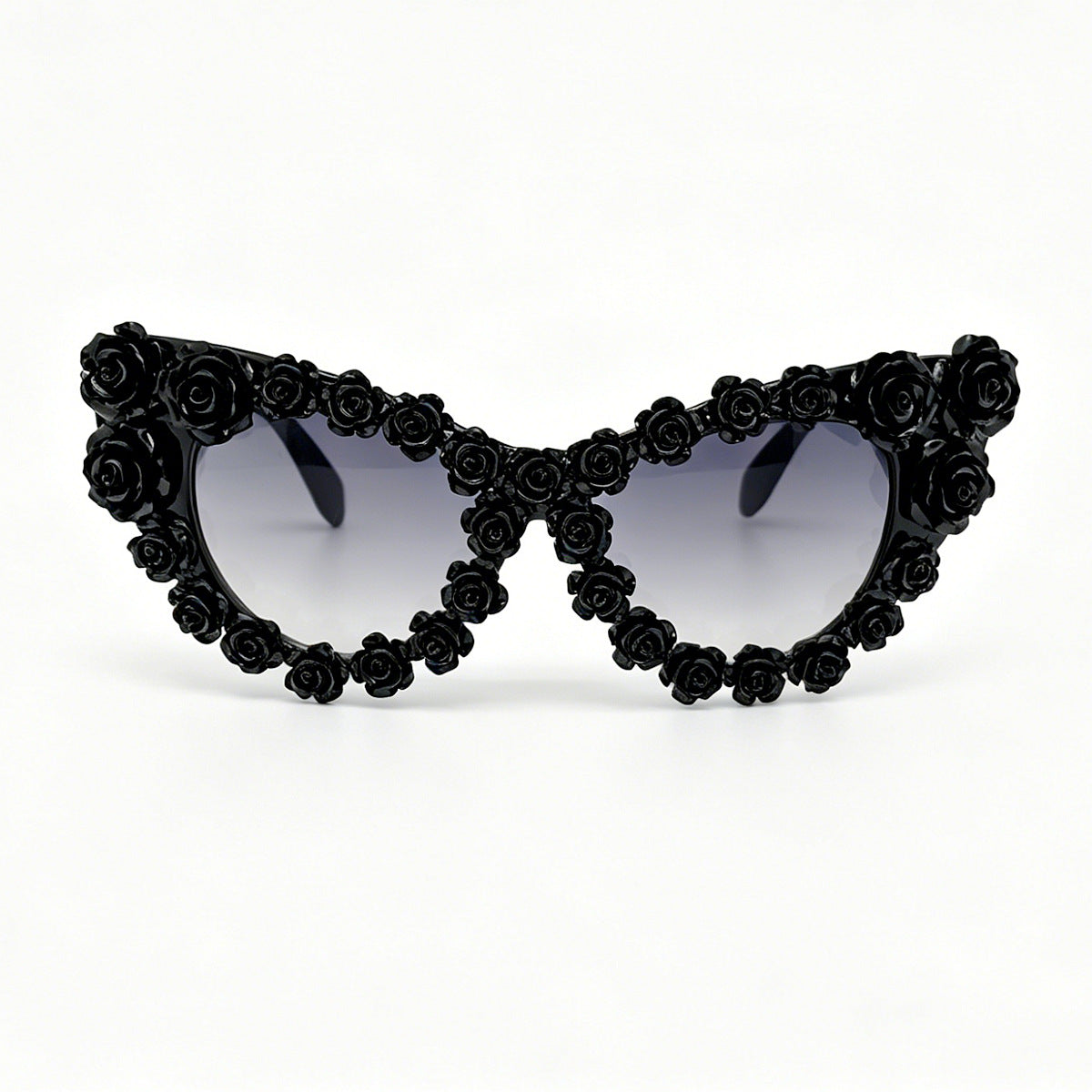 Damen Herzförmige Sonnenbrille mit floraler Applikation Brehn