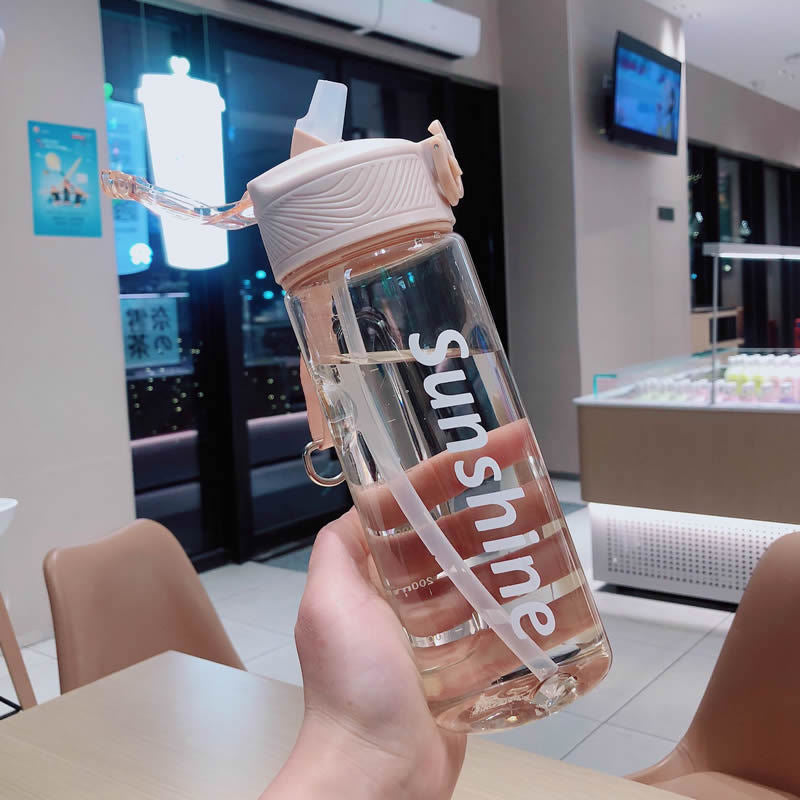 Damen Praktische Trinkflasche mit Tragegriff und Auslaufschutz Brehn