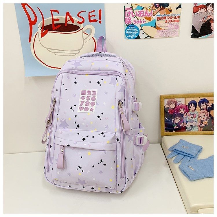 Verspielter Rucksack mit Sternenmotiven und Praktischen Funktionen Brehn