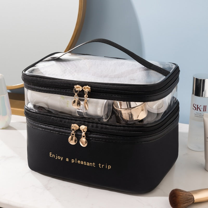 Transparente Dual-Layer Kosmetik Organizer Brehn