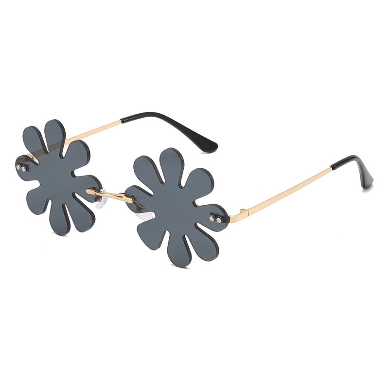 Damen Verspielte Blumen-Sonnenbrille mit stilvollem Metallrahmen Brehn