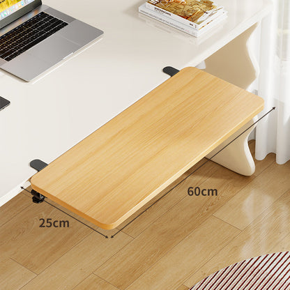 Unter-Desk Bambus Ausziehbare Arbeitsfläche Clamp-Montierte Tastatur- & Mausplattform