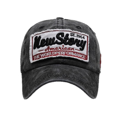 Herren Vintage-inspirierte gestickte Freizeitmütze Brehn
