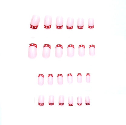Stern-verzierte French Tip Nagelkunst Brehn