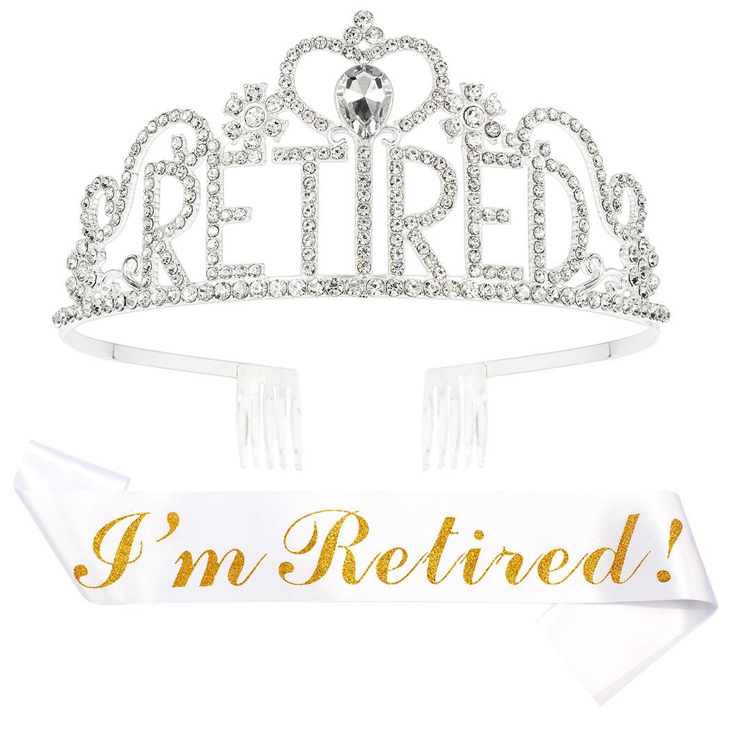 Damen Festliche Tiara mit Aufschrift und Satin-Schärpe Brehn