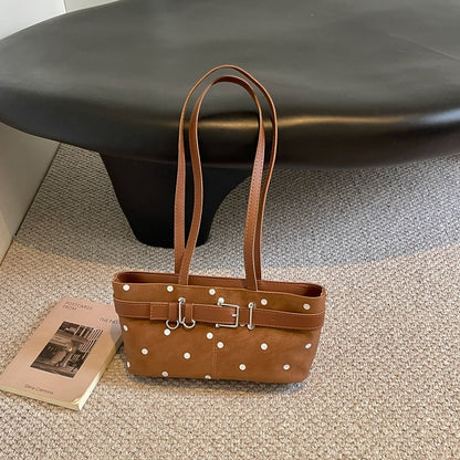 Stylische Pünktchen Schultertasche