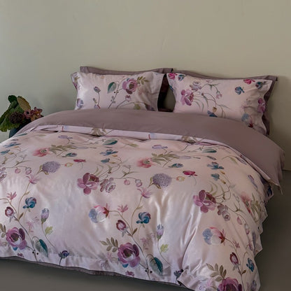 Floral Luxury Cotton Sateen Bettbezug Set