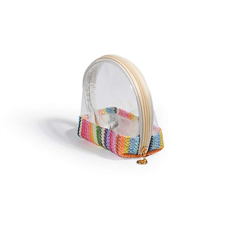 Transparente Kosmetiktasche mit Buntem Boden Brehn