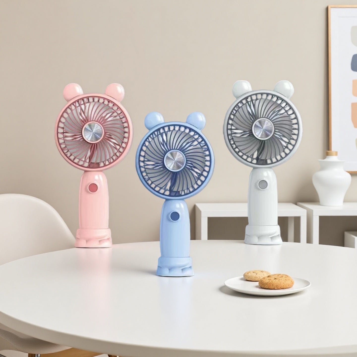 Damen Tragbarer Handventilator im verspielten Bären-Design Brehn