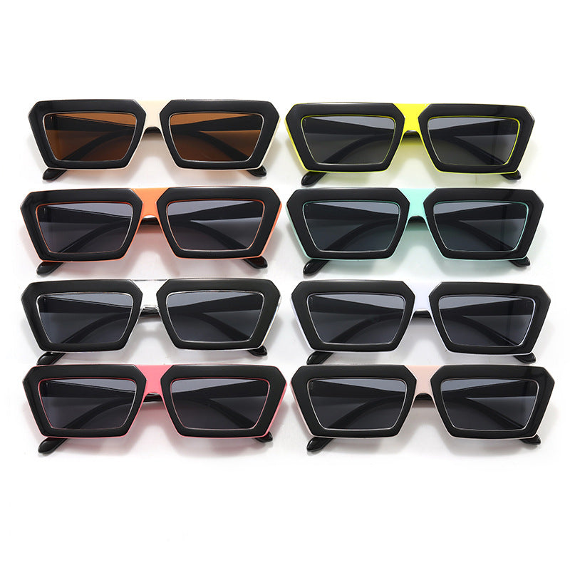 Damen geometrische Sonnenbrille im trendigen Design Brehn