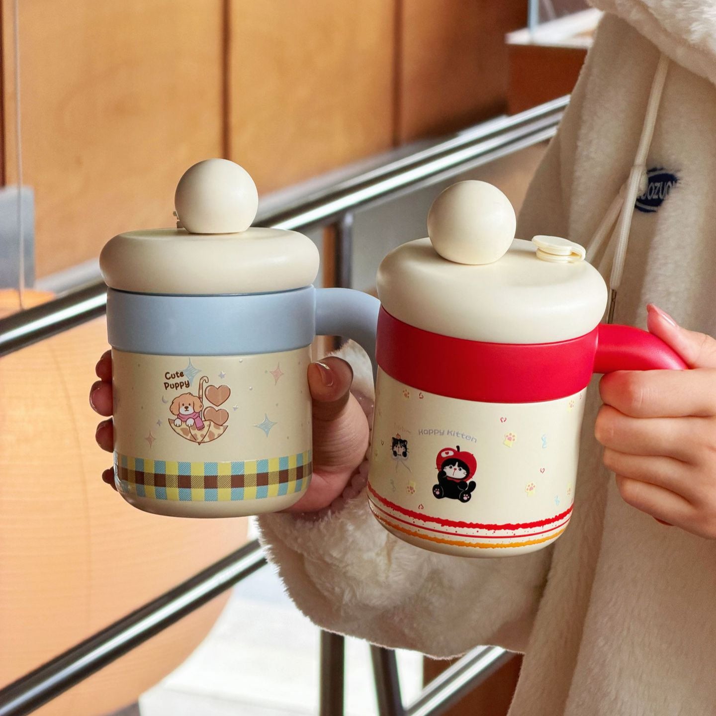 Damen verspielter Kaffeebecher Brehn