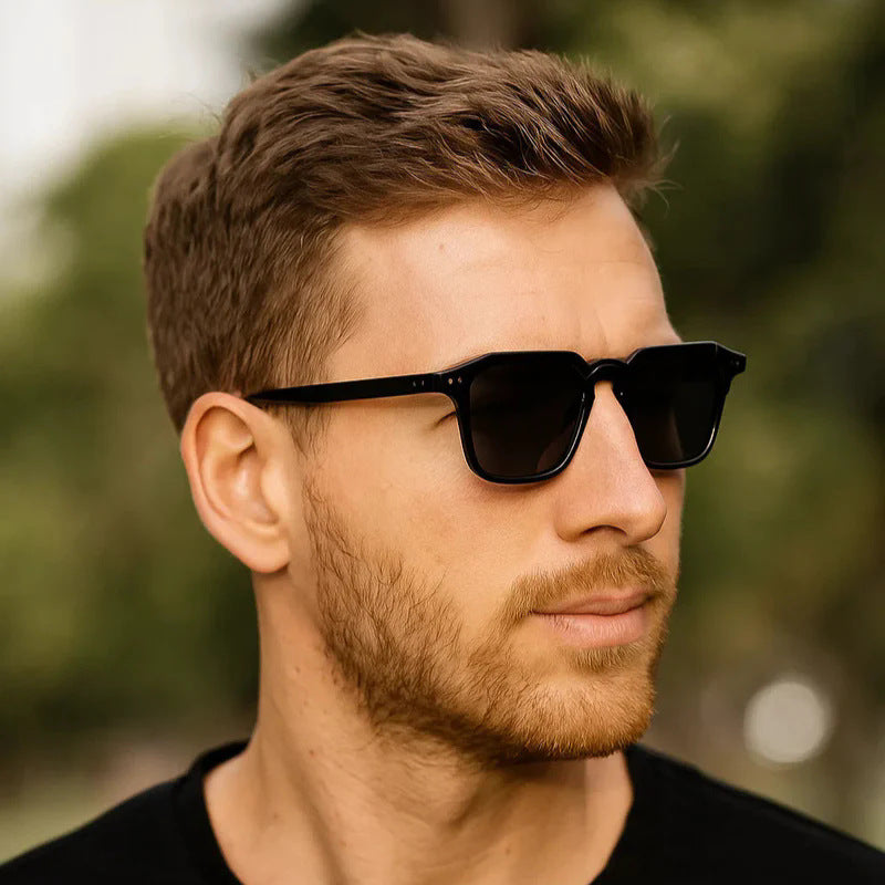 Herren Retro-inspirierte auffällige quadratische Sonnenbrille Brehn