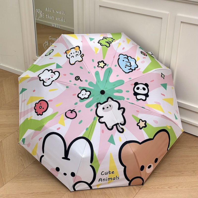 Damen Faltbare Kosmetiktasche mit buntem Design Brehn