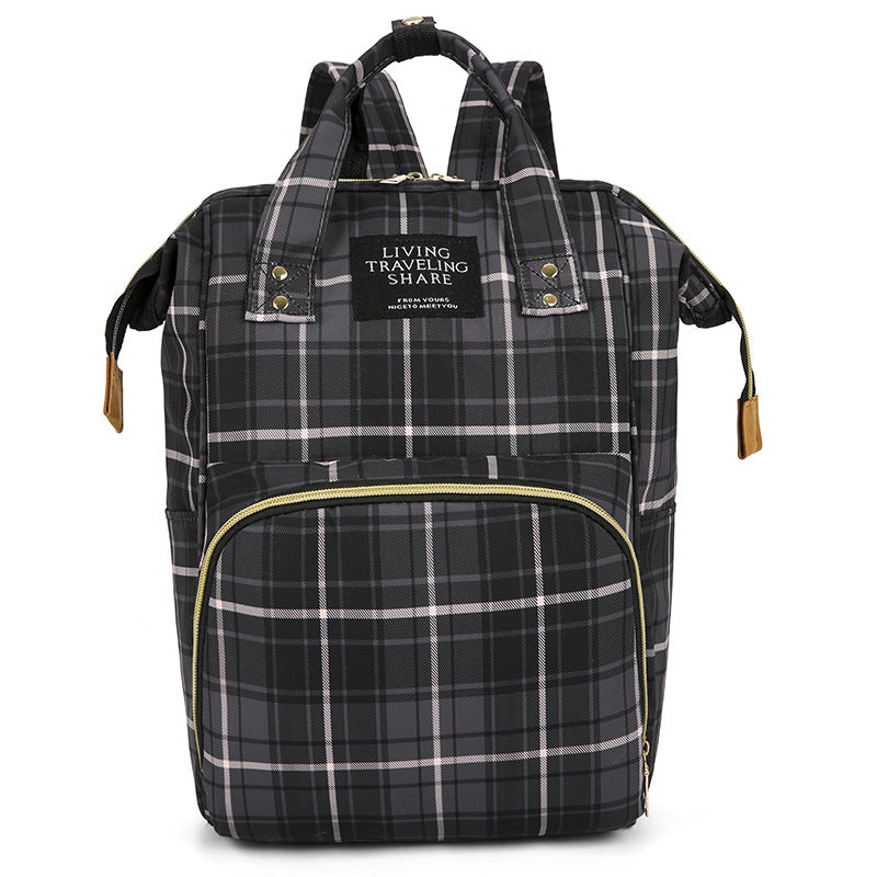 Karierter Muster Reisek backpack Brehn