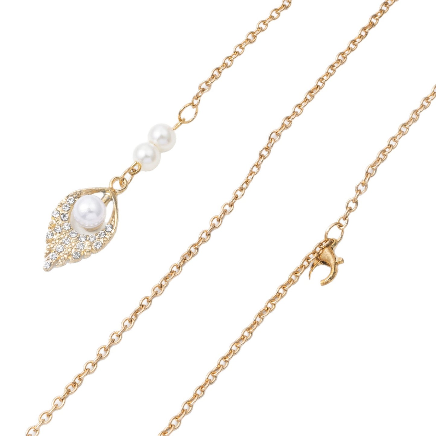Elegante Perlenohrringe mit Kette Brehn
