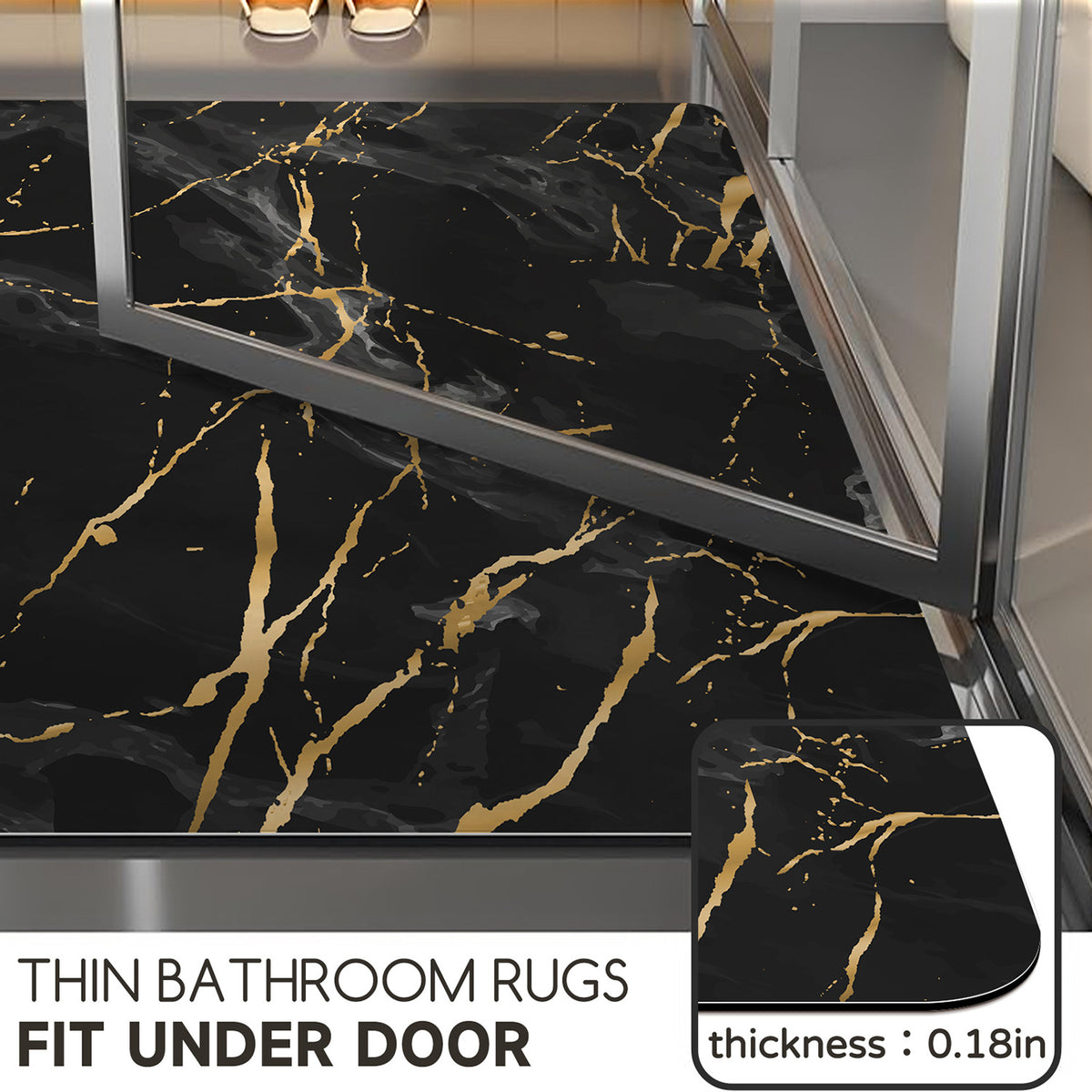 Luxuriöses Marmor Muster Badematten-Set