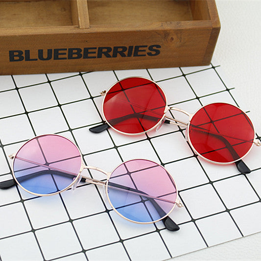 Damen runde Sonnenbrille mit stylischem Metallic-Rahmen Brehn
