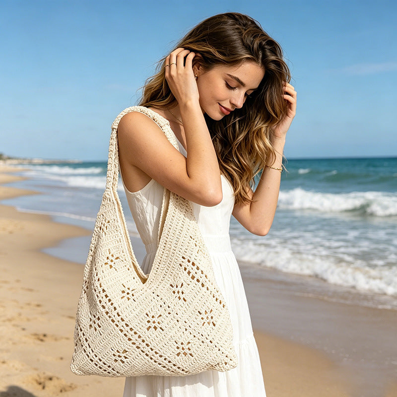 Handgeknüpfte Tote-Bag Im V-Design Brehn