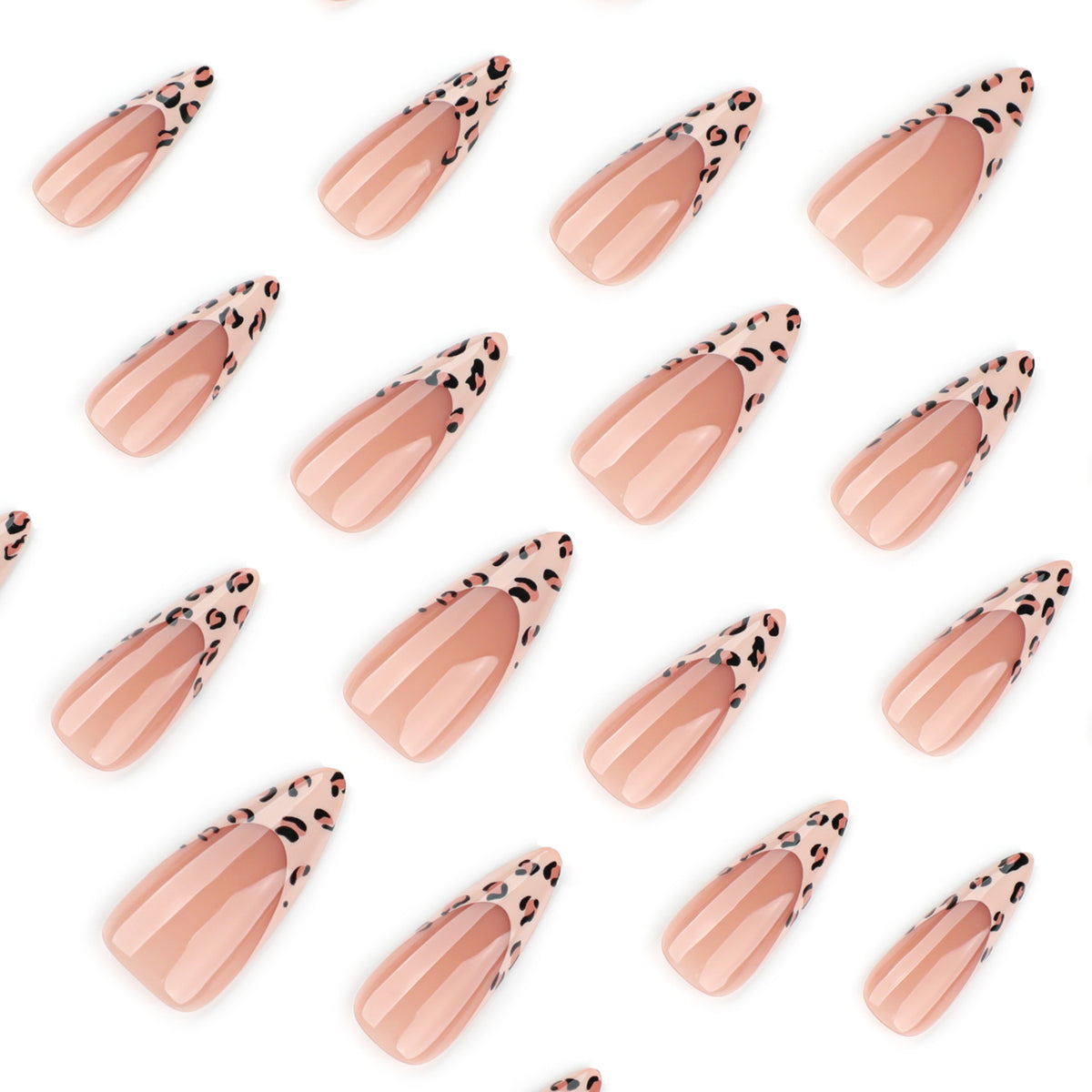 Kunstvolle Stiletto-Nägel mit Tiermuster Brehn