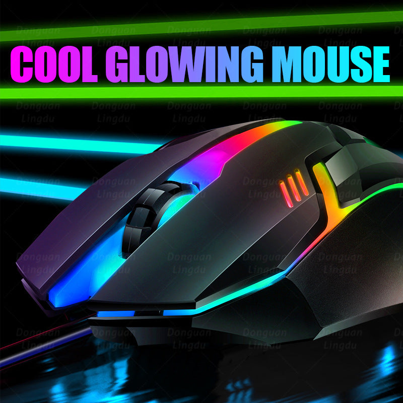 Hochpräzise ergonomische Gaming-Maus für Männer mit RGB-Beleuchtung Brehn