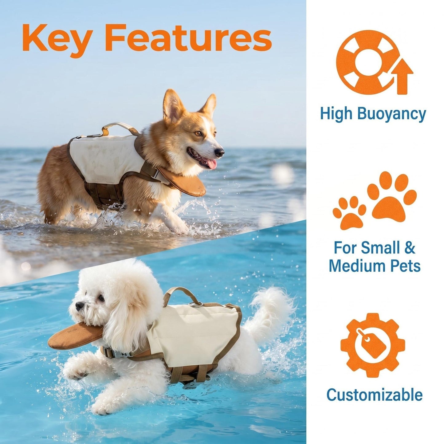 Unisex nan ergonomisches gepolstertes Hundegeschirr mit Tragegriff und Leinenring Brehn