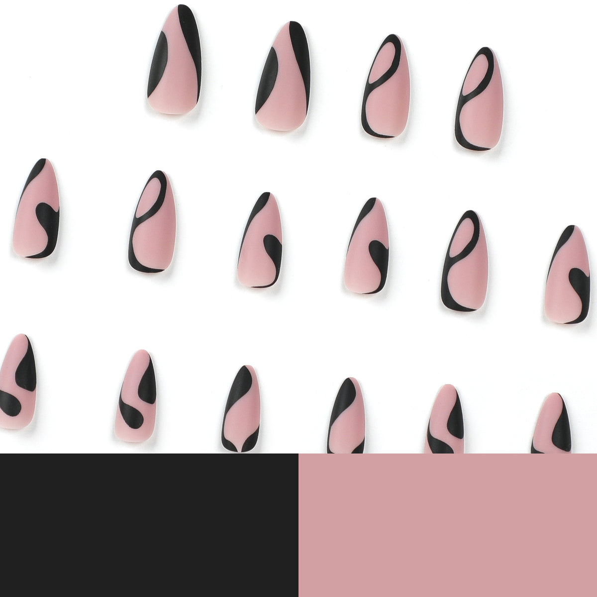Kunstvolle Nagelkunst mit kreativem Schwarz-Weiß-Design Brehn