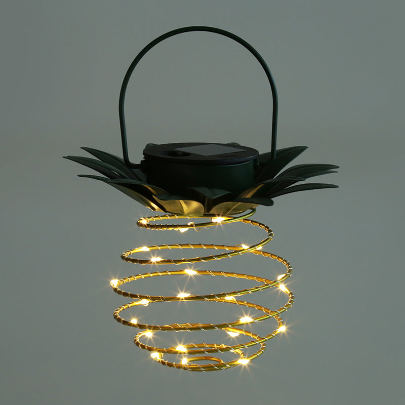 Spiral Pendant LED Hängeleuchte Pflanzgefäß Mit Faux Tropischem Blattaufsatz Brehn