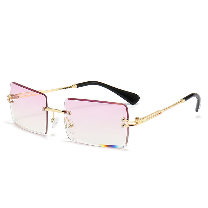 Damen modische rechteckige Sonnenbrille mit Gradient-Gläsern Brehn