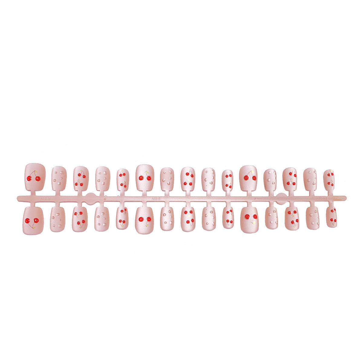 Verspielt Kirsch Design Press-On Nagelset Brehn