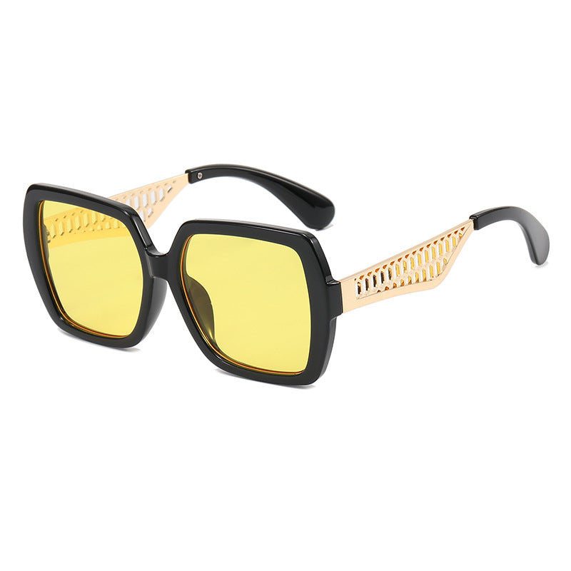 Damen Luxus-Sonnenbrille mit modischem Struktur-Rahmen Brehn