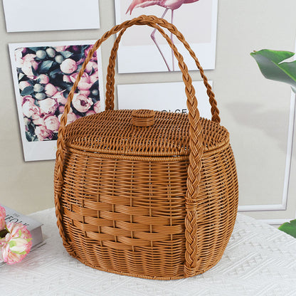Handgefertigter Rattan Aufbewahrungskorb Brehn