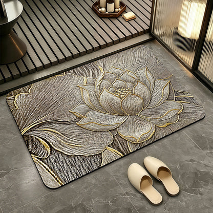 Elegante Blumenmuster-Badmatte Brehn