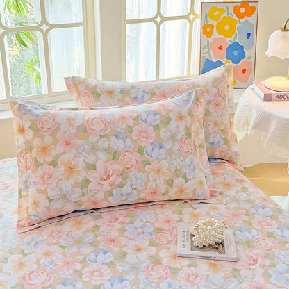 Blumenmuster Kissenbezug Set