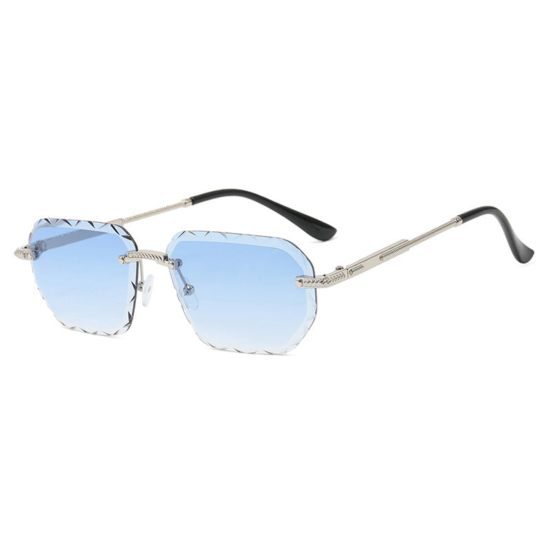 Damen geometrische Sonnenbrille mit verspiegelten Gläsern und robustem Rahmen Brehn