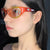Damen extravagante Sonnenbrille mit geschwungenem Design Brehn