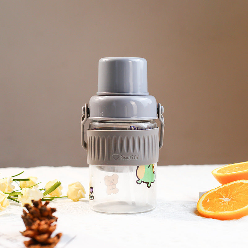 Damen trendige Glas-Trinkflasche mit praktischem Silikon-Schutz Brehn