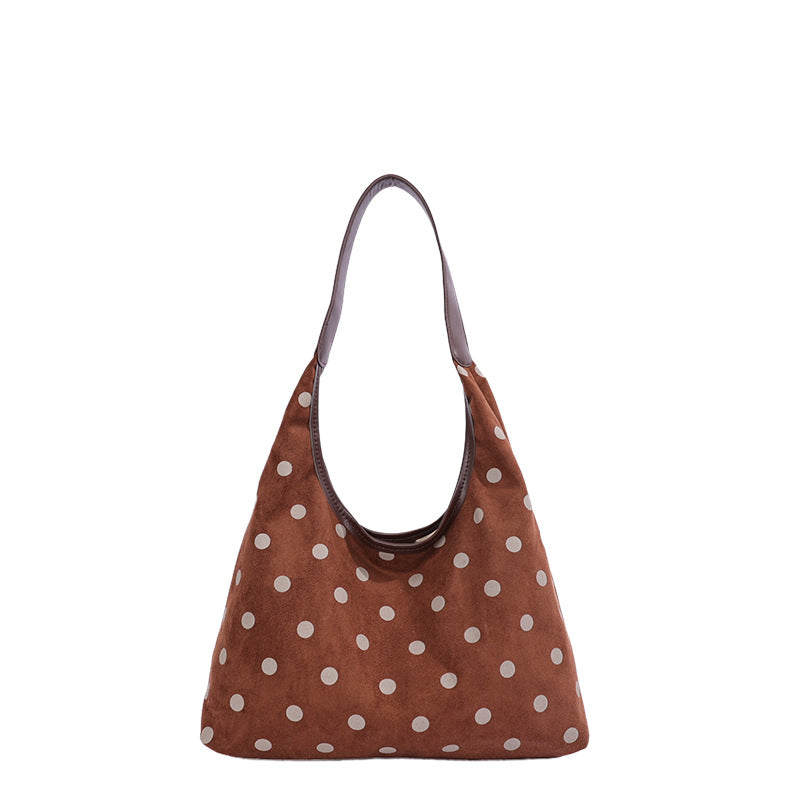 Polka Dot Wildleder Einkaufstasche