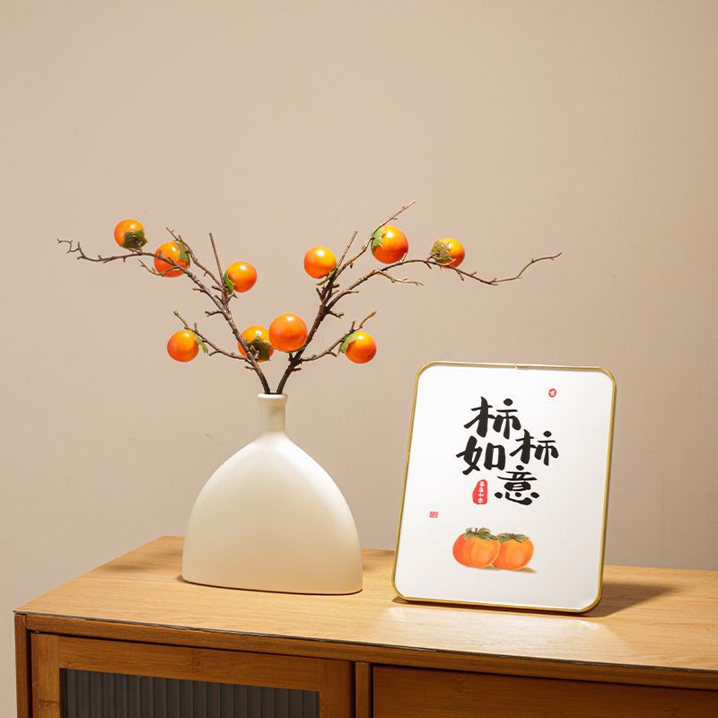 Künstlicher Persimmon-Fruchtzweig-Vase