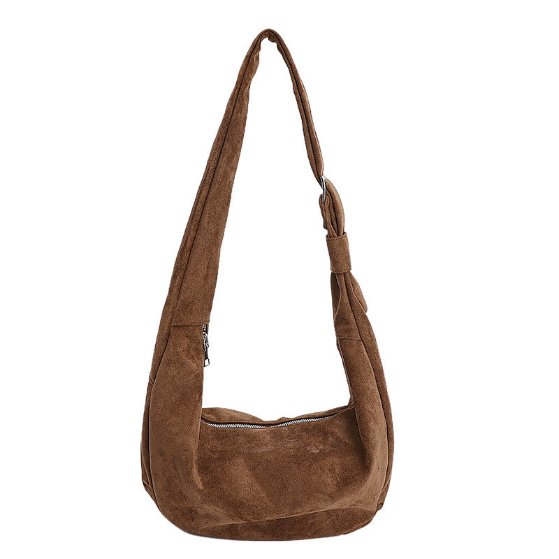 Weiche Wildleder lockere Schultertasche
